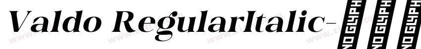 Valdo RegularItalic字体转换